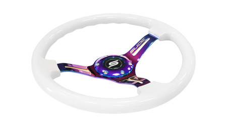 Kierownica SLIDE 350mm offset:30mm NeoChrome Drewno White