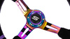 Kierownica SLIDE 350mm offset:90mm Zamsz NeoChrome