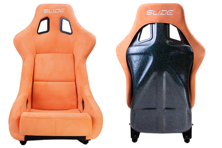 Racing seat SLIDE KS2 Premium Dark Orange Welur & Moonlight Glitter