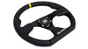 Steering wheel SLIDE 350mm offset:25mm Leather Yellow