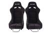 Racing seat SLIDE RS suede Black L