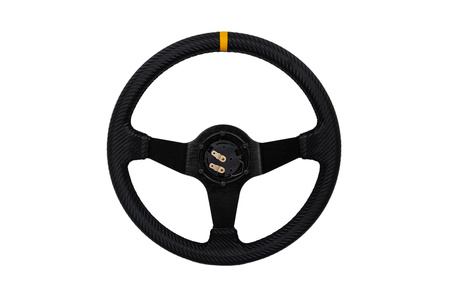 Kierownica SLIDE 350mm offset:90mm Carbon Yellow Strip